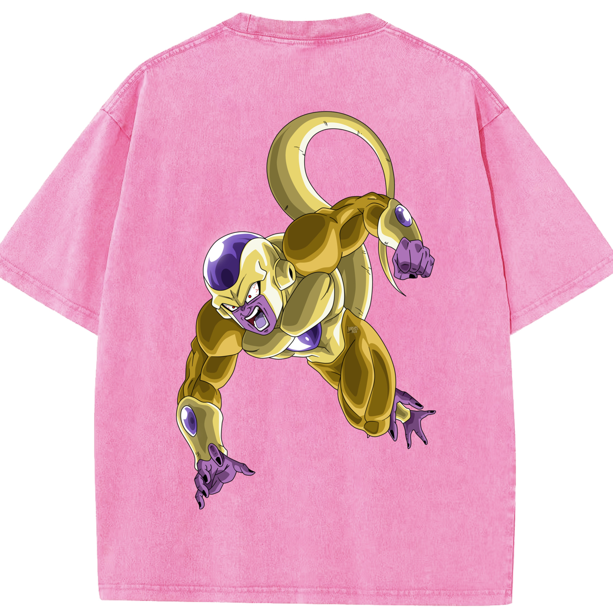 （画像用） ドラゴンボール フリーザ DRAGON BALL Frieza 綿100% ヴィンテージ風 半袖Tシャツ（背面プリント）